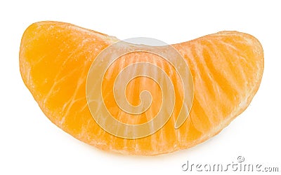 Tangerine slice isolated on white background Stock Photo
