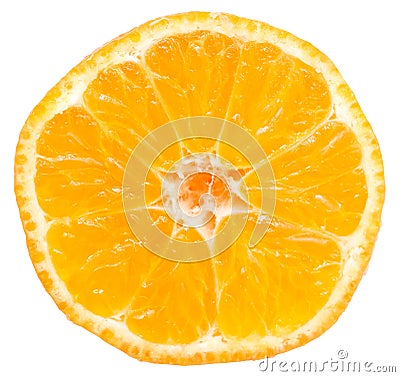 Tangerine Slice Stock Photo