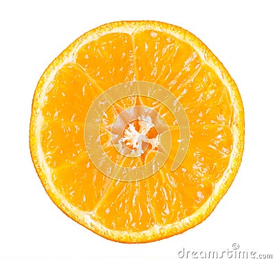 Tangerine slice Stock Photo