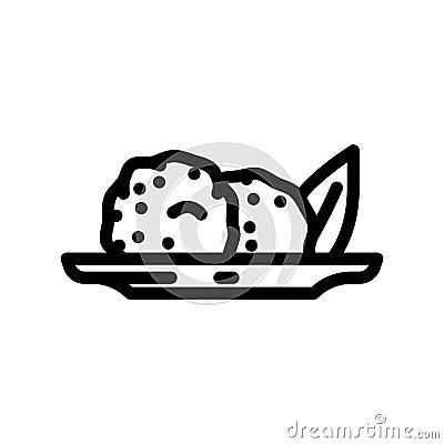 tangerine sorbet food snack line icon vector illustration Cartoon Illustration