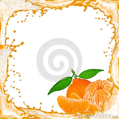 Tangerine splash Stock Photo