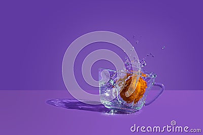 Tangerine Splash Stock Photo