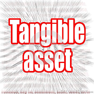 Tangible asset word with zoom in effect Stock Photo