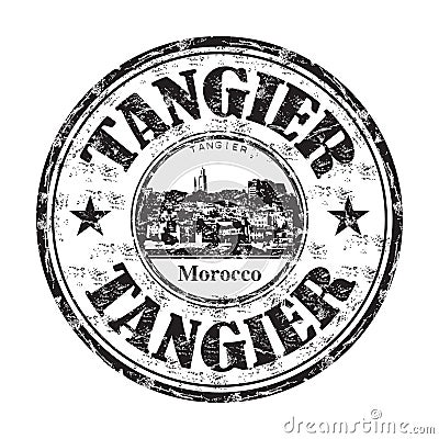 Tangier grunge rubber stamp Vector Illustration