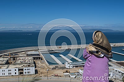 Tangier, Tangiers, Tanger, Morocco, Africa, North Africa, Maghreb coast, Strait of Gibraltar, Mediterranean Sea, Atlantic Ocean Editorial Stock Photo