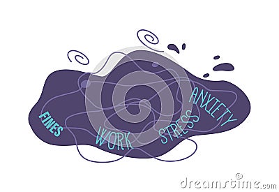 Tangle Of Problems, Complex Interwoven Issues Leading To Confusion And Difficulty In Finding Solutions Vector Illustration