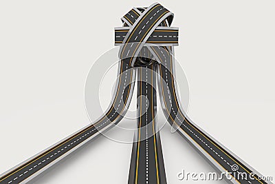 Tangled ball of roads Stock Photo