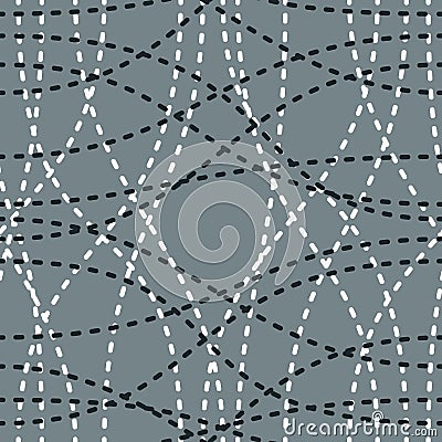 Tangled curvy lines seamless pattern, repeat endless back Vector Illustration