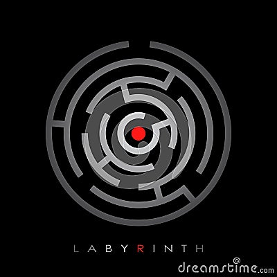 Tangled maze labyrinth poster Vector Illustration