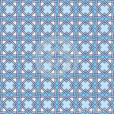 Tangled modern pattern, based on traditional oriental patterns. Vector Illustration