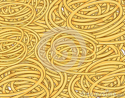 Tangled spaghetti .Seamless waves hand drawn pattern Vector Illustration