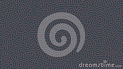 Tangled Thin Red Lines Vector Abstract Background Outline Psychedelic Pattern Vector Illustration