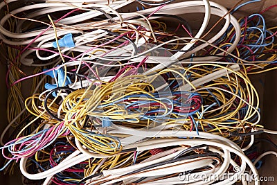 Tangled Wires Stock Photo