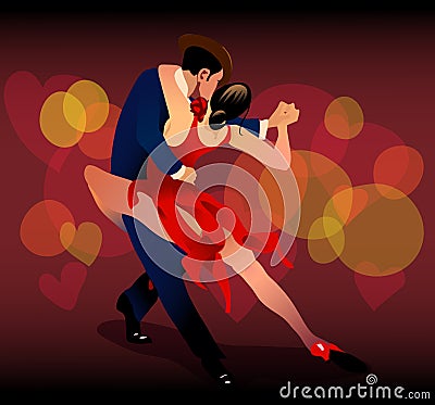 Tango dance Vector Illustration