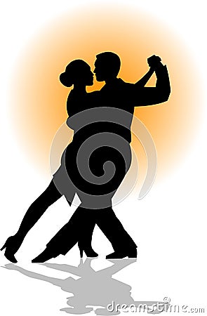 Tango Dance couple eps Vector Illustration