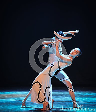 Tango Dance-Errand into the maze-Modern dance-choreographer Martha Graham Editorial Stock Photo