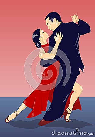 Tango dancers Stock Photo