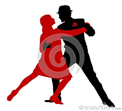 Tango dancers Vector Illustration