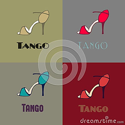 Tango shoes poster Vector Illustration