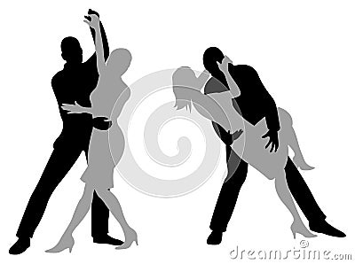 Tango silhouette Stock Photo