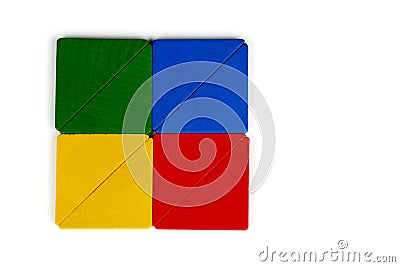 Tangram Square and Triangle Stock Photo