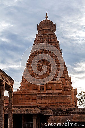 The Tanjavur Temple Shrine (Brihadishvara Temple) Stock Photo