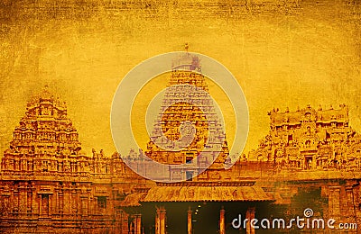 Tanjore Big Temple Brihadeshwara Temple in Tamil Nadu, Oldest and Tallest temple in India Stock Photo