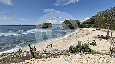 Tanjung Penyu Beach, Southern Malang Editorial Stock Photo