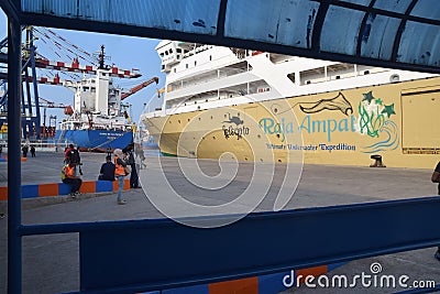 Tanjung Priok port jakarta Editorial Stock Photo