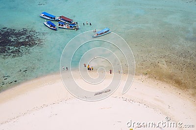 Tanjung Tinggi Beach, Belitung Island, Indonesia which has beautiful white sand Stock Photo