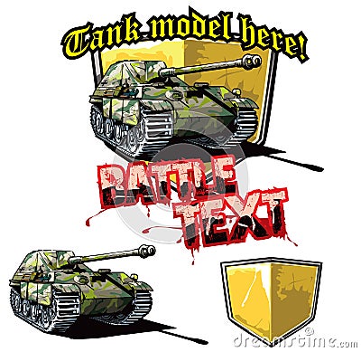 Tank destroyer Vector Illustration