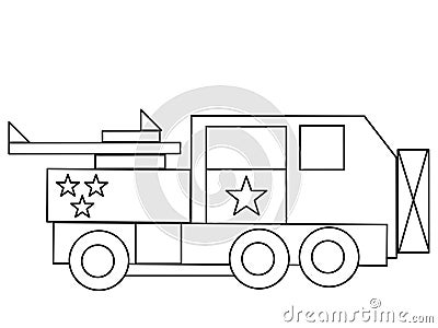 Tank kids high quality coloring page Cartoon Illustration