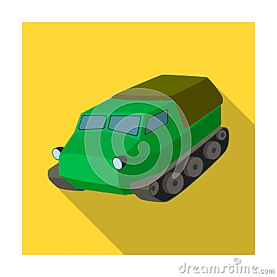 Tank for the marshes. Vector Illustration