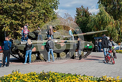 Tank in the park Editorial Stock Photo