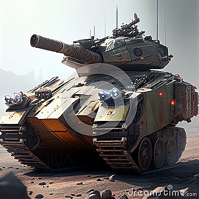 Tank from Real Time Strategy Game Stock Photo