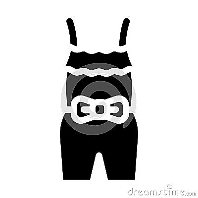 tank romper girl baby cloth glyph icon vector illustration Cartoon Illustration