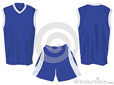 Tank top front and back with shorts Vector Illustration