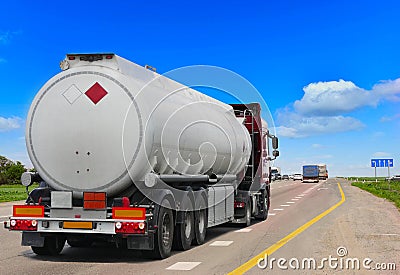 Tanker with chrome Stock Photo