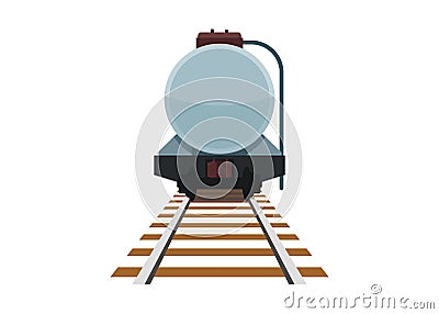 Tanker train wagon. Simple flat illustration Vector Illustration