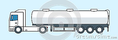 Tanker truck icon. Fuel or water lorry Vector Illustration