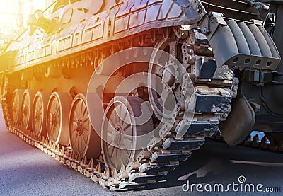 Tanks close up detail. Detail of Army Tank Stock Photo