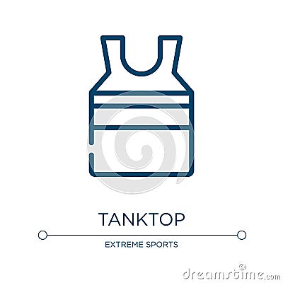 Tanktop icon. Linear vector illustration from gym collection. Outline tanktop icon vector. Thin line symbol for use on web and Vector Illustration