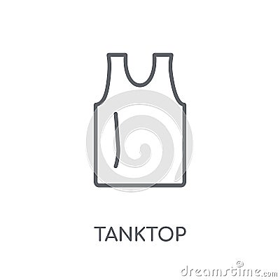 tanktop linear icon. Modern outline tanktop logo concept on whit Vector Illustration