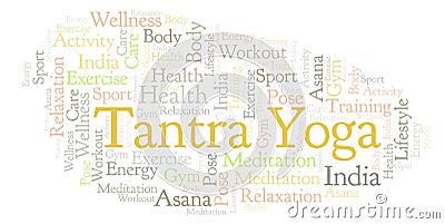 Tantra Yoga word cloud. Stock Photo