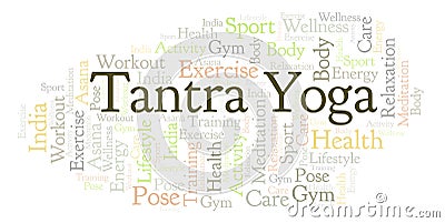Tantra Yoga word cloud. Stock Photo