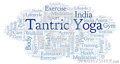 Tantric Yoga word cloud. Stock Photo