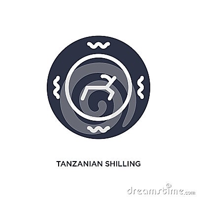 tanzanian shilling icon on white background. Simple element illustration from africa concept Vector Illustration