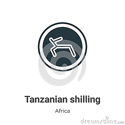 Tanzanian shilling vector icon on white background. Flat vector tanzanian shilling icon symbol sign from modern africa collection Vector Illustration