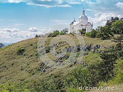 Tanzberg Hill, Svaty Kopecek, Mikulov, Southern Moravia, Czech Republic Stock Photo