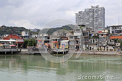 Taoism chaozonggong palace by shapowei bay, adobe rgb Editorial Stock Photo